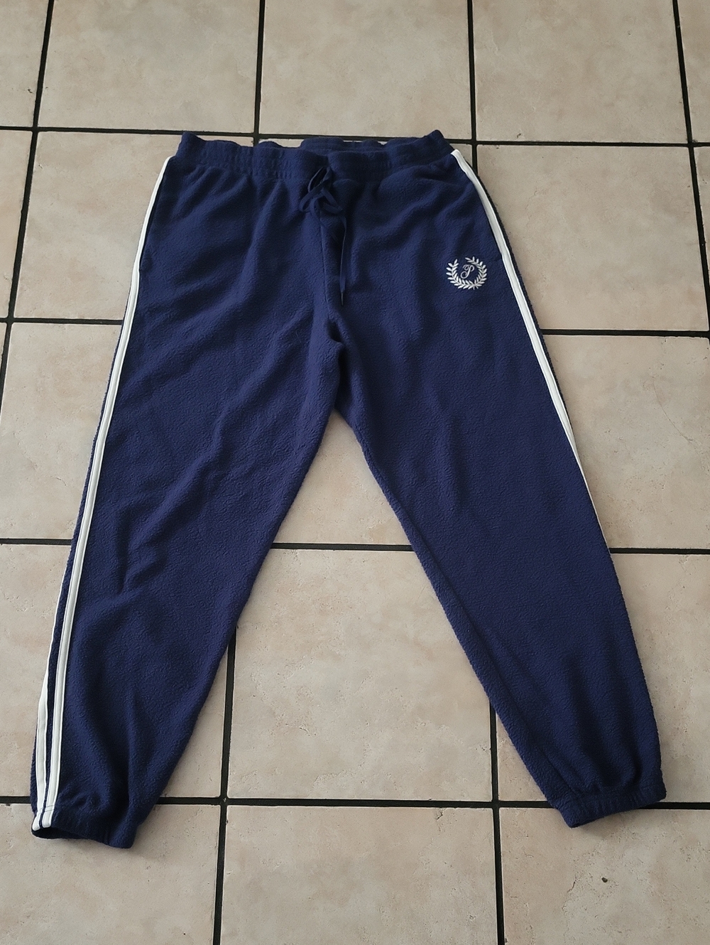 PINK Women's Blue Striped Track Pants